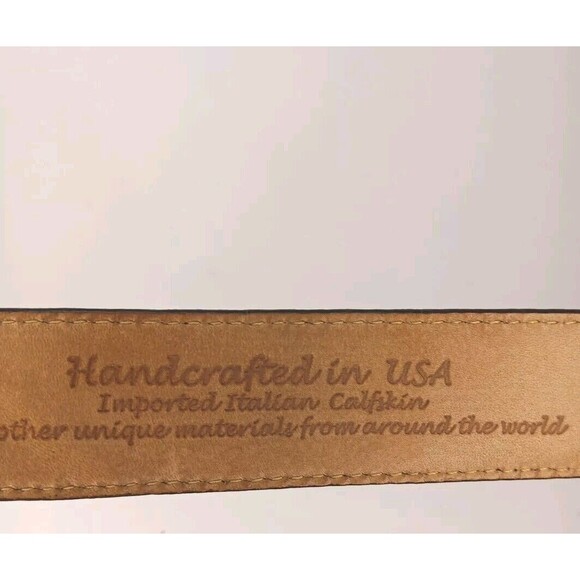 Onyx by Brighton Black Croc Embossed Leather Men’s Belt Silver Buckle Size 48 - Picture 15 of 16